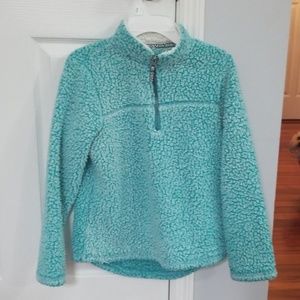 Set of 2 blue and pink fuzzy sherpa. Girls large